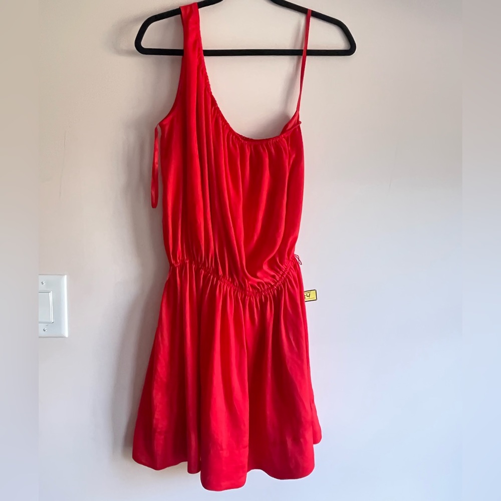Red one shoulder Banana Republic dress